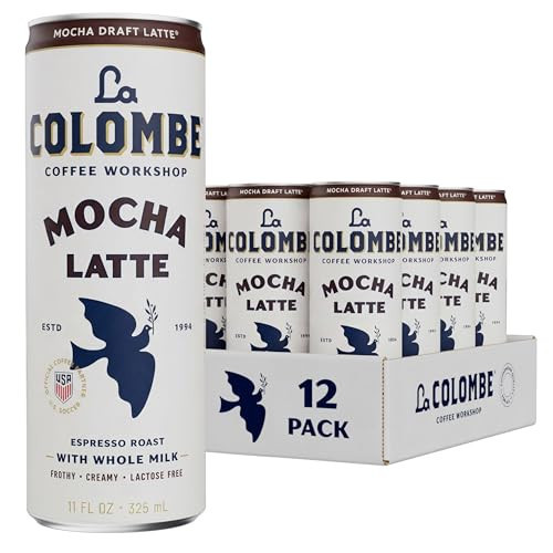 La Colombe Coffee, Mocha Draft Latte, 11 fl oz Cans (Pack of 12), Coffeehouse Quality Cold Brew, Specialty Grade Coffee Beans, Ready-to-Drink On-the-Go | Amazon (US)