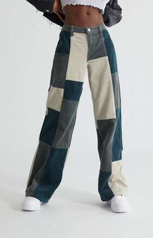 PacSun Sage Patchwork Puddle Cargo Pants | PacSun
