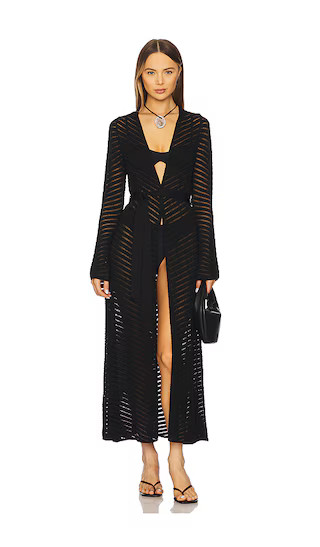 DEVON WINDSOR Elliott Robe in Black. - size L | Revolve Clothing (Global)