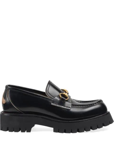 Leather lug sole loafers | Farfetch (US)