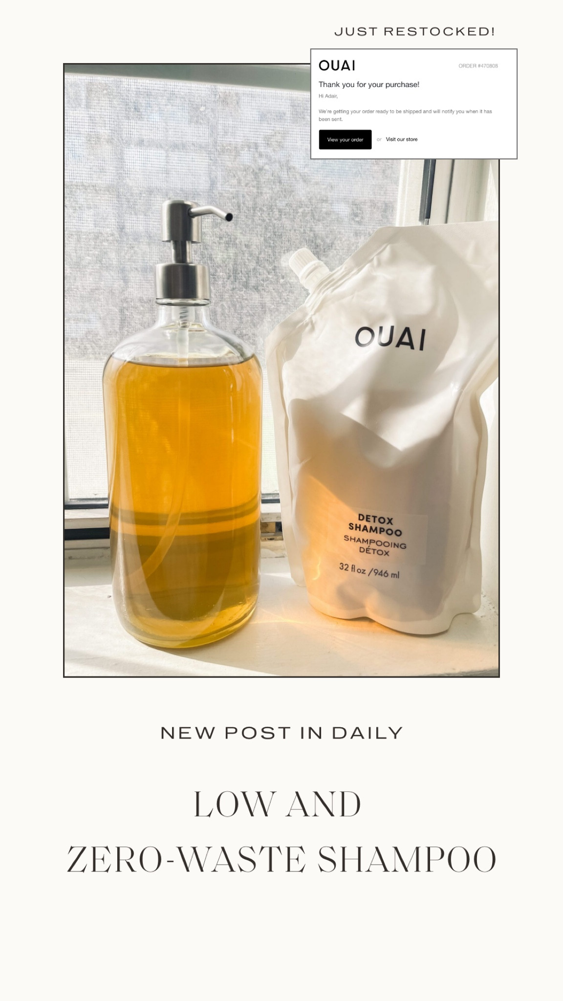 Low and zero waste shampoo 

#LTKhome #LTKunder100