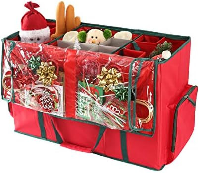 Sattiyrch Large 2-in-1 Christmas Ornament Storage Box & Xmas Figurine Container - Easy Access Rem... | Amazon (US)