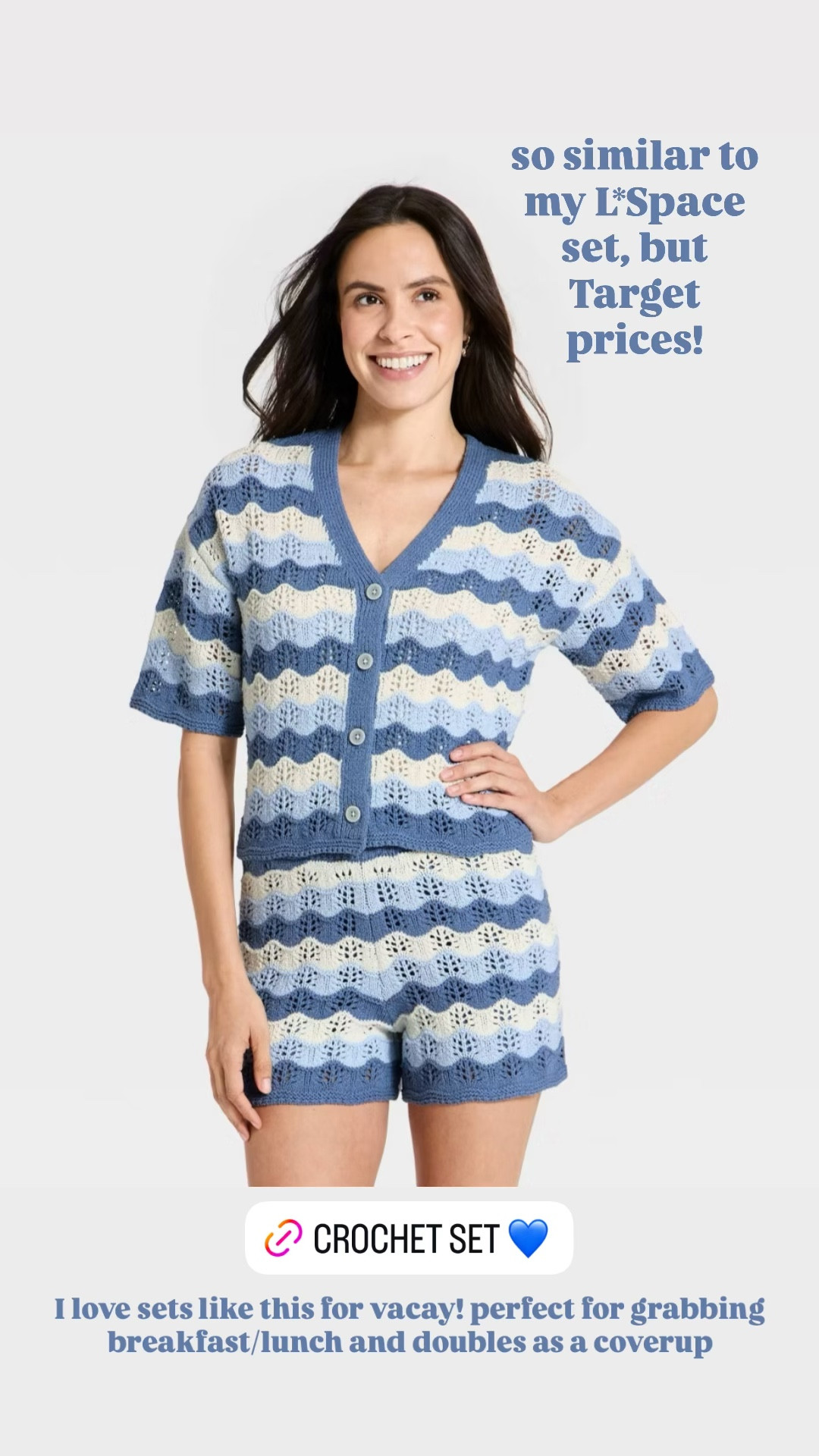 Matching set from target is giving L*Space vibes, but for less. Would make a cute cover up for vacay 