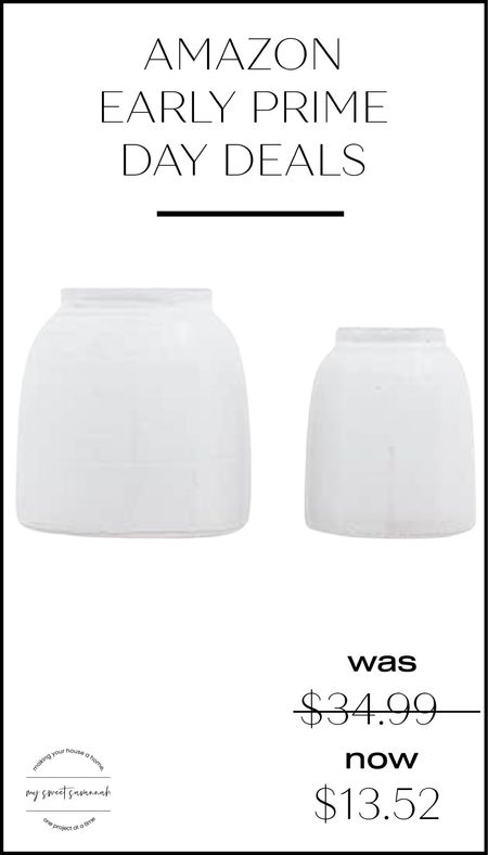White vase set. Part of the amazon early access prime day deals sale. 

#LTKxPrimeDay #LTKsalealert #LTKhome
