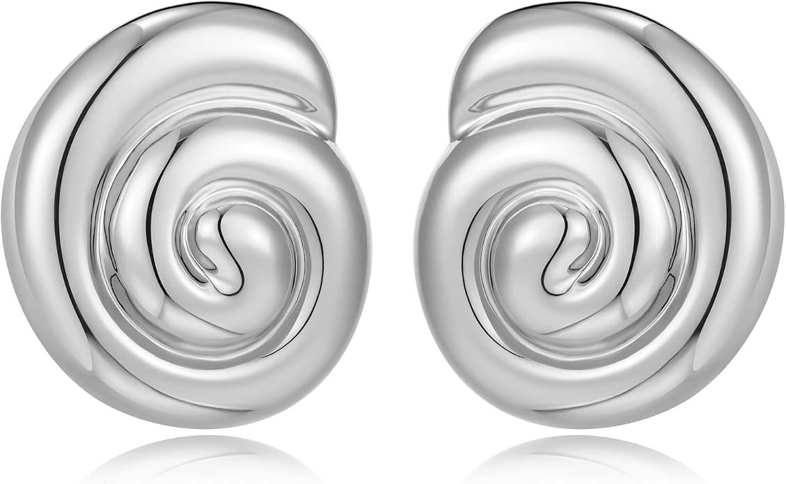 MUYAN Gold Ocean Conch Earrings for Women Fashion Spiral Shell Stud Earrings Beach Jewelry | Amazon (US)