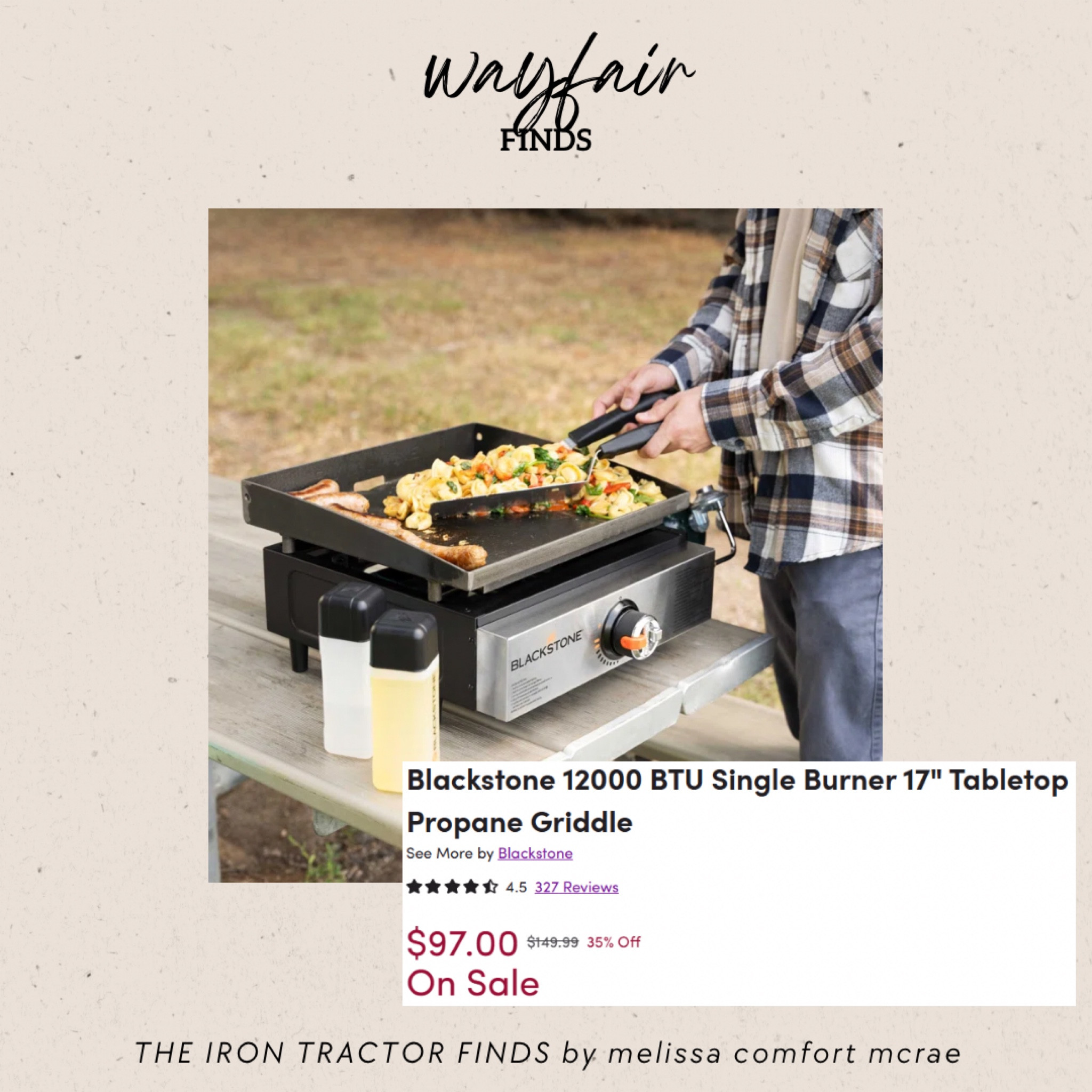 Great deal on Blackstone at Wayfairr

#LTKHome #LTKTravel #LTKSeasonal