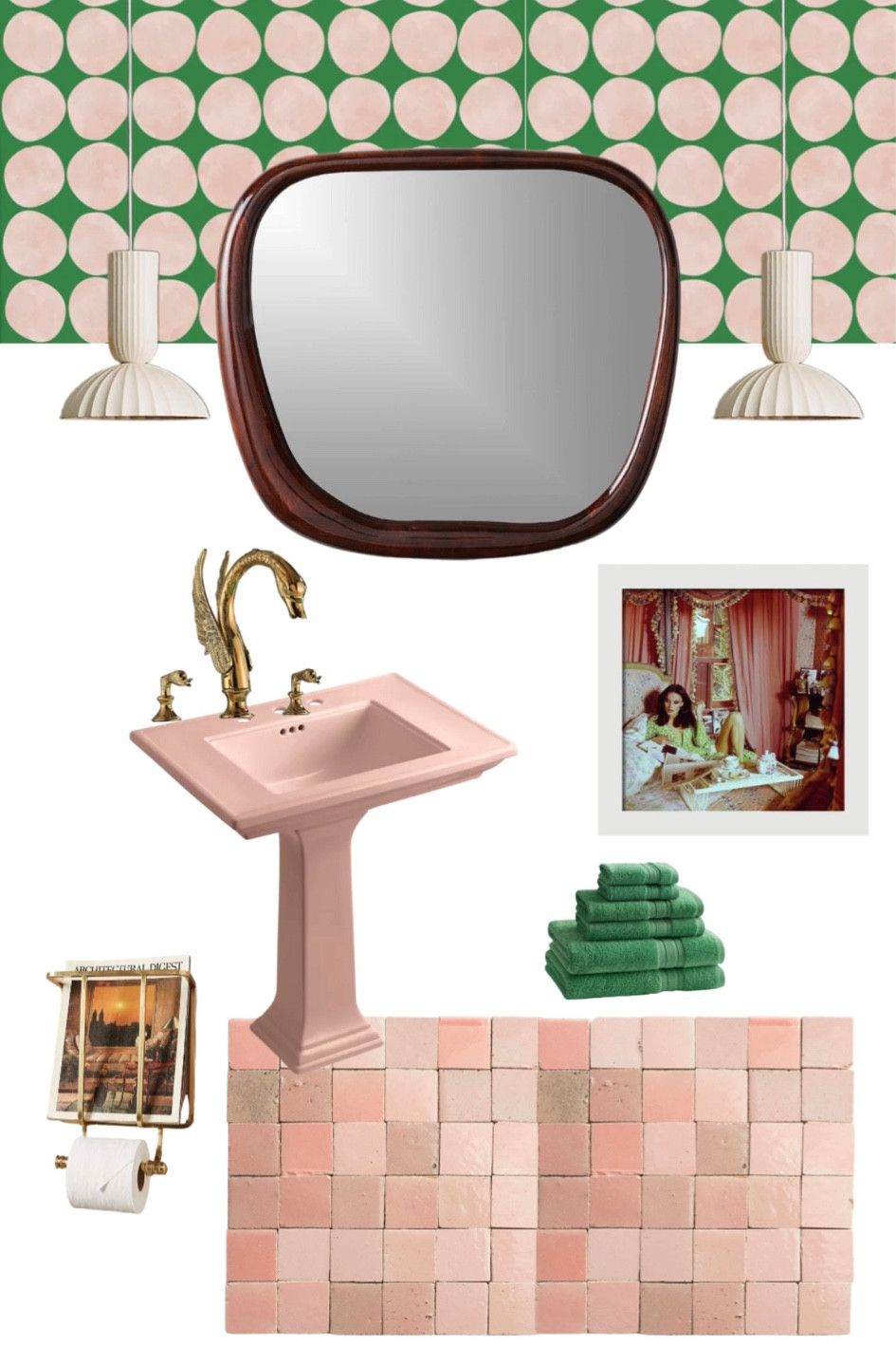 Funky fresh powder room 🛁🎀

#LTKHome