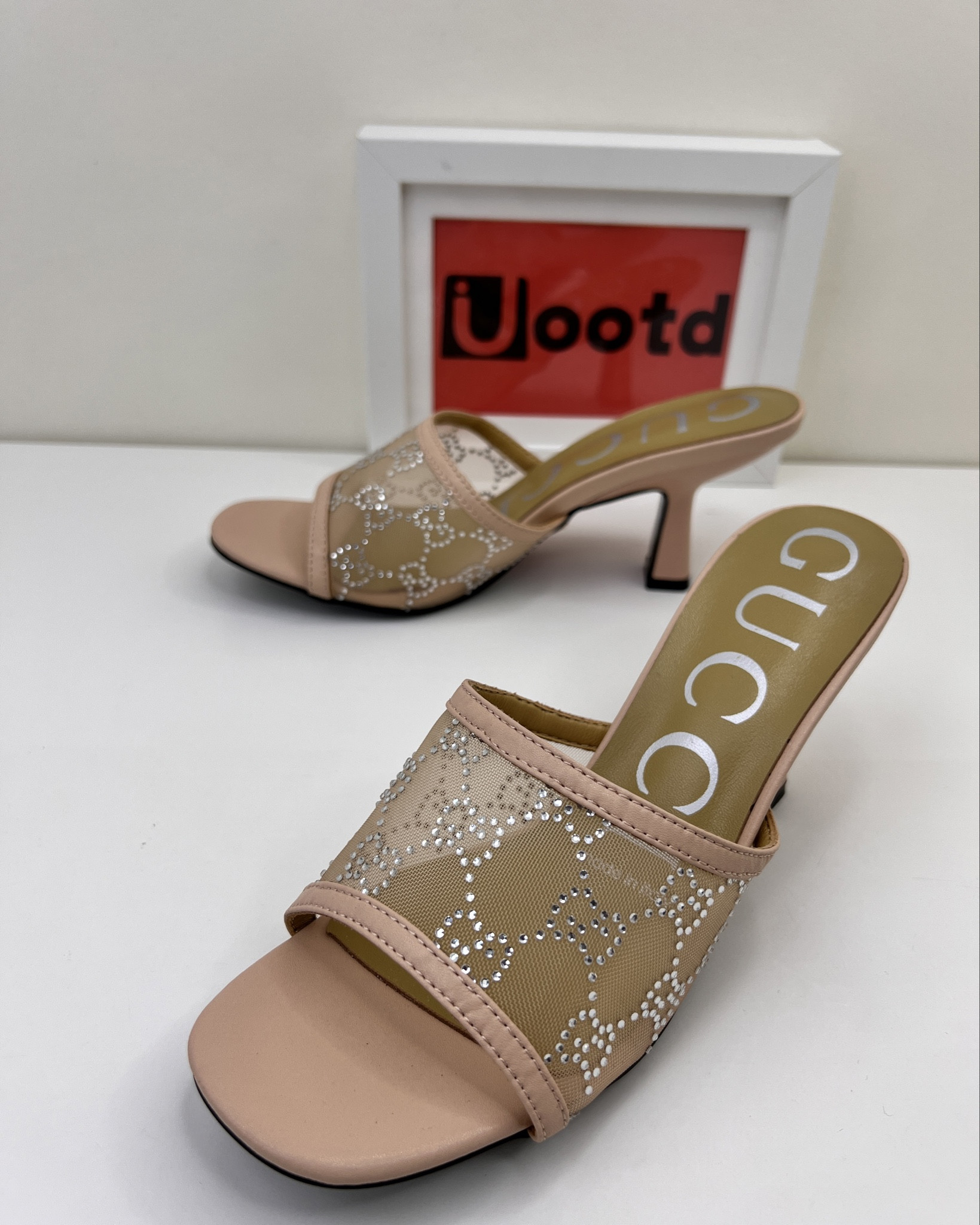 Gucci mesh high heel sandals slide （replica ）

#LTKGiftGuide #LTKworkwear #LTKfindsunder100