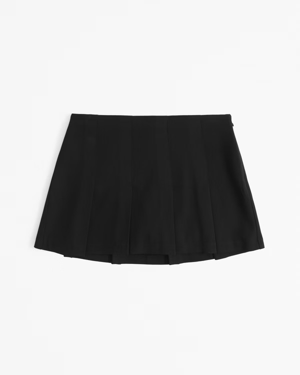 Mid Rise Pleated Mini Skort | Abercrombie & Fitch (US)