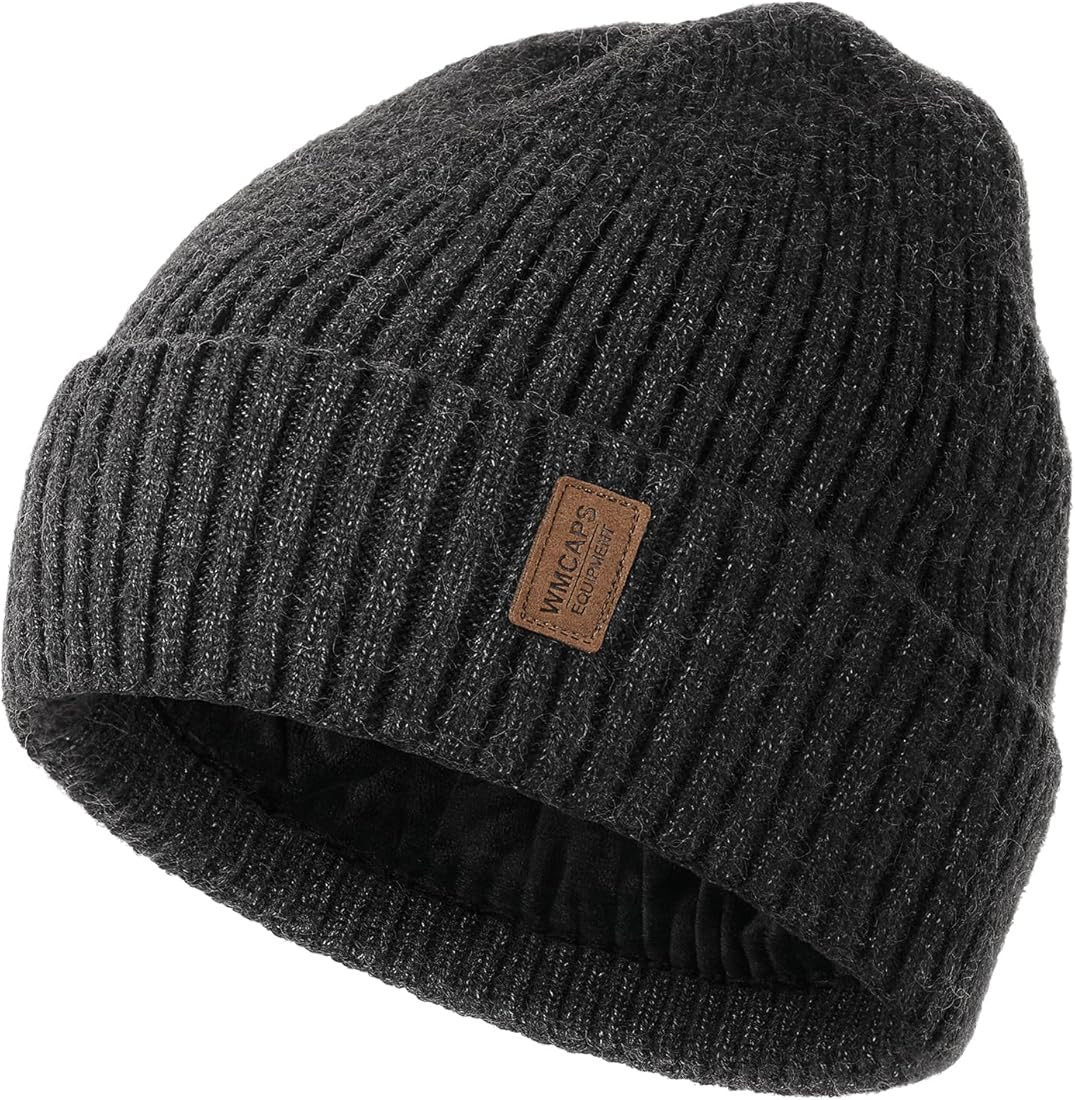 Wmcaps Warm Beanie for Men Women, Fleece Lined Beanie Warm Winter Caps Unisex Fashion Knit Cuffed... | Amazon (US)