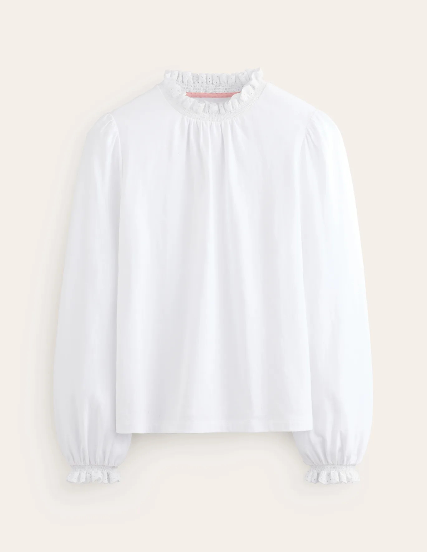 Broderie Smock Neck Top | Boden (US)