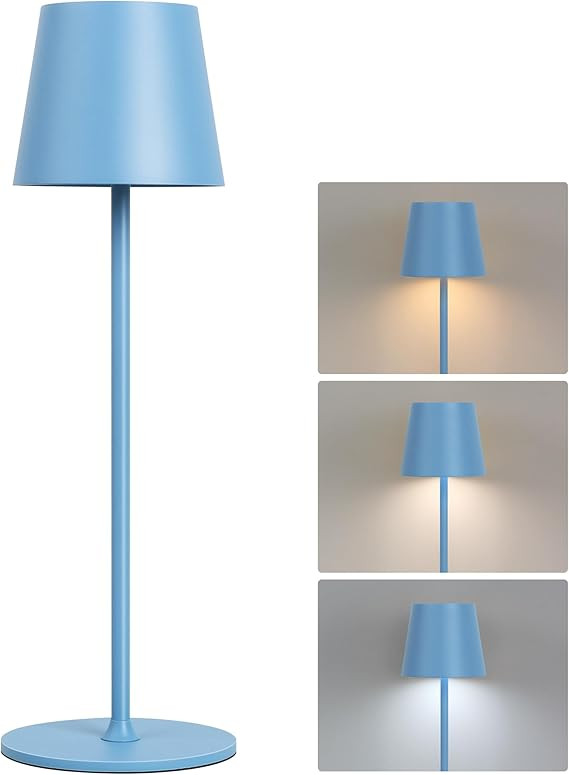 Cordless Table Lamp, Portable LED Desk Lamp with 3 Color Stepless Touch Dimming, 5200mAh Recharge... | Amazon (CA)