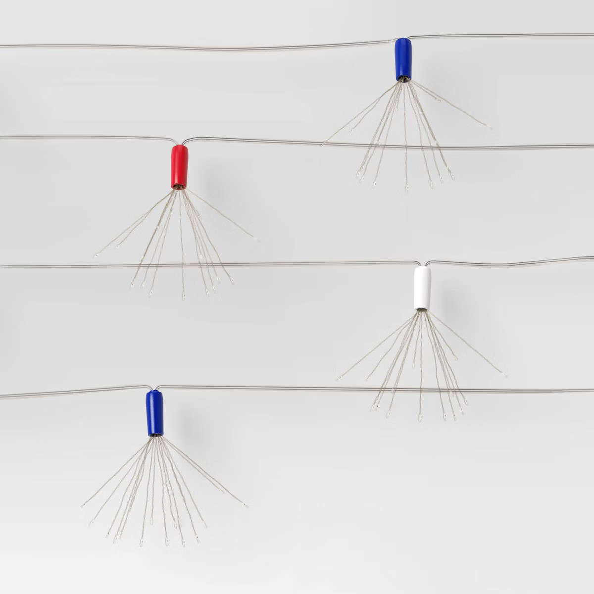 10ct LED Indoor Outdoor Starburst String Lights Red White Blue - Sun Squad™ | Target