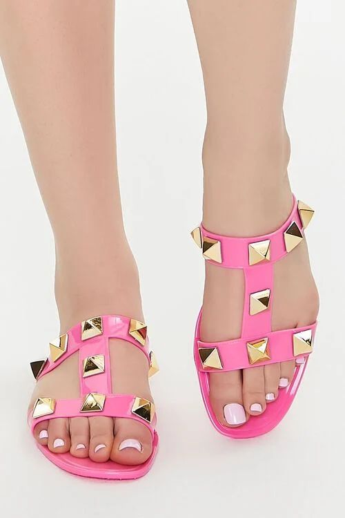 Studded Caged Jelly Sandals | Forever 21 (US)