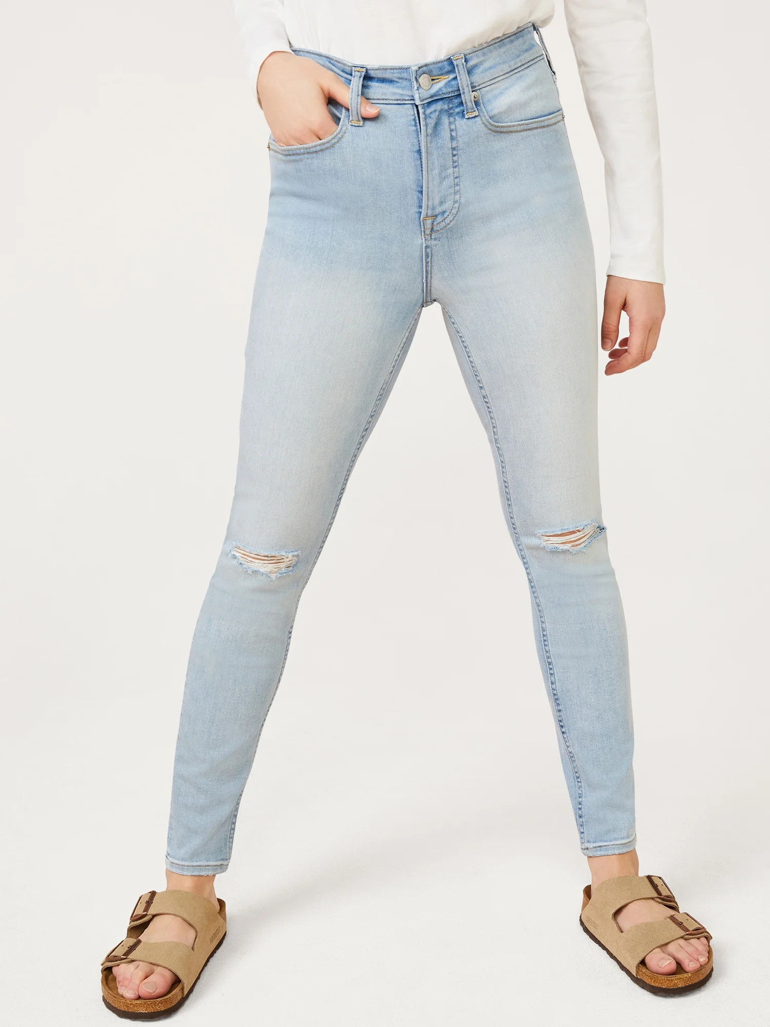 Free Assembly Women's High Rise Skinny Jeans | Walmart (US)
