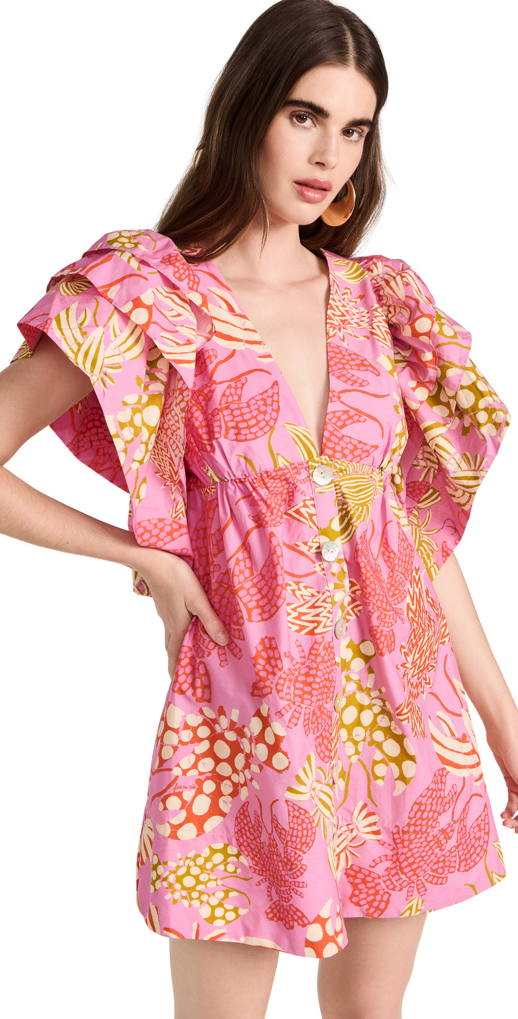 FARM Rio Mixed Lobsters Pink Mini Dress | Shopbop