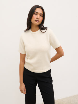 Molly Rustic Chunky Knit Top - Cream | Pretty Lavish (UK)