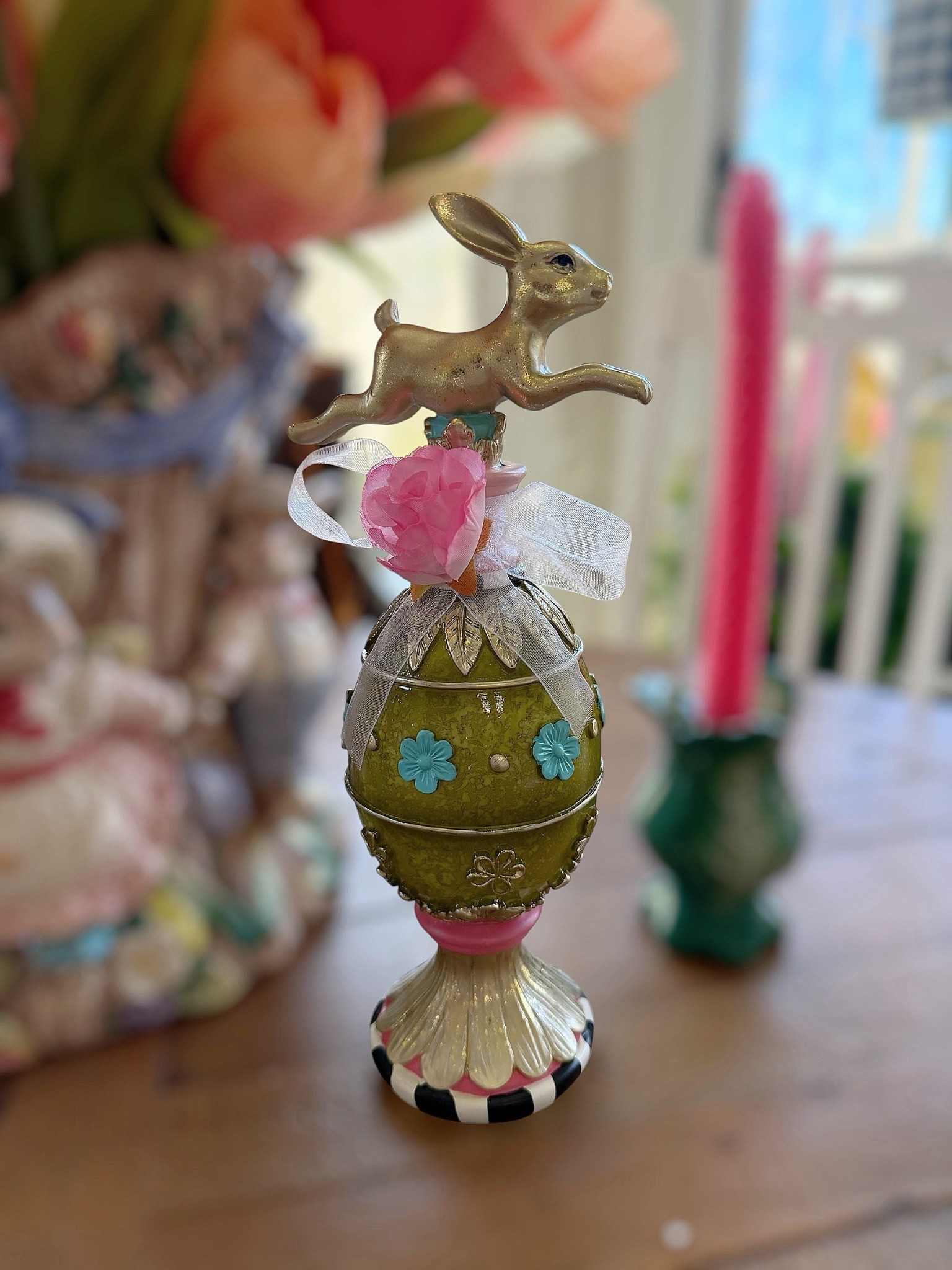 Whimsical Easter Bunny Egg Pedestal Decor 🐰🥚🌸


Such a charming Easter find! 🐰🥚 This decorative bunny egg pedestal adds the sweetest touch of spring to a table, shelf, or Easter centerpiece. The vintage-inspired details, pastel florals, and gold bunny topper make it feel extra whimsical and perfect for Easter decorating. I love how it brings a colorful, storybook feel to spring tablescapes and seasonal decor. 🌸✨

Perfect for Easter tables, coffee tables, entryway styling, or layered into a festive spring vignette with bunnies, florals, and candles. It’s one of those pieces that instantly makes your home feel ready for Easter! 🐣💐

easter decor, spring table decor, easter centerpiece, bunny decor, pastel easter decorations, spring home styling, whimsical easter decor, easter table centerpiece, colorful spring decor, bunny figurine

#LTKSeasonal #LTKSpringSale #LTKHome