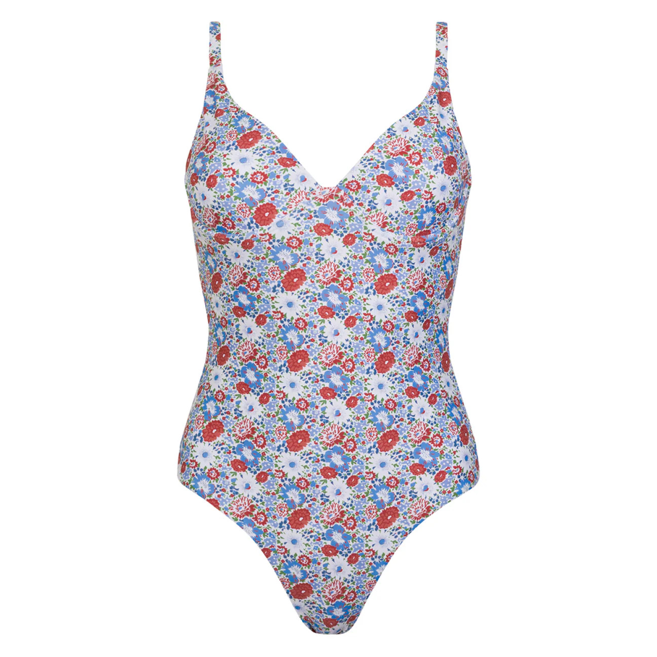 women's americana blossom v-neck one piece | Minnow
