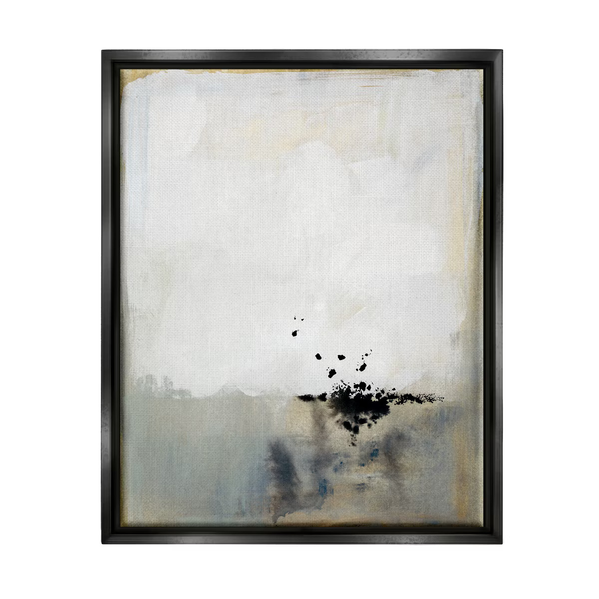Stupell Industries Neutral Beige Abstract Painting Black Ink Splatter | Target