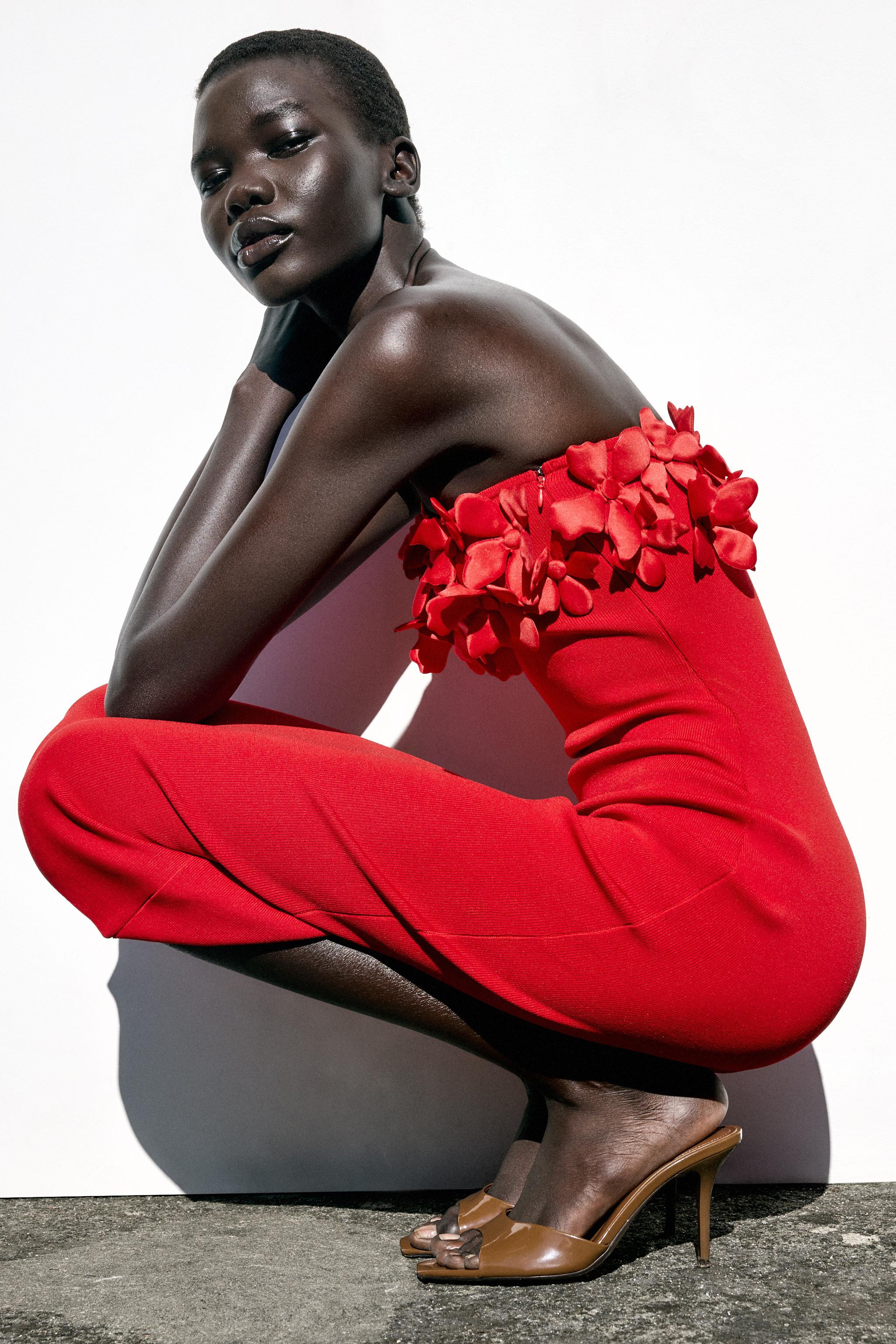 FLORAL KNIT MIDI DRESS | Zara US