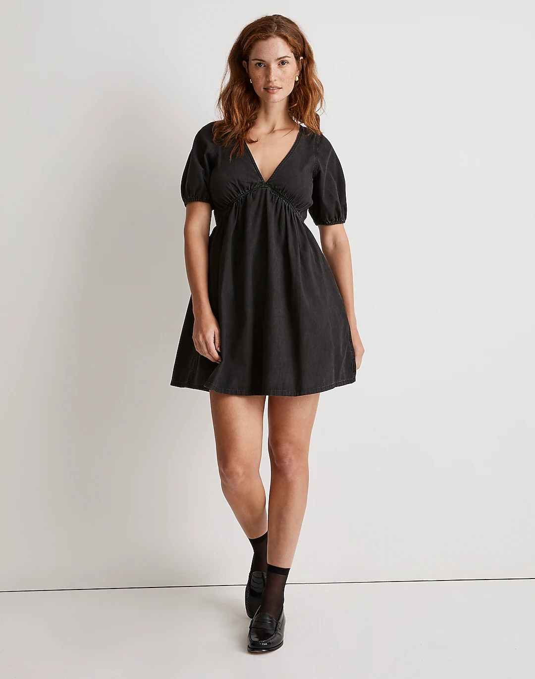 Annamarie Mini Dress in Lunar Wash Denim | Madewell