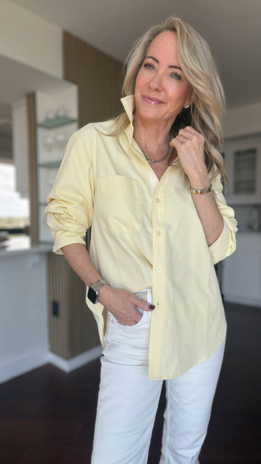 Brochu Walker Pia shirt — the ultimate elevated basic 🤍
Soft structure, flattering collar and perfect with white denim. A forever piece I’ll wear year after year.

#LTKootd #LTKOver40