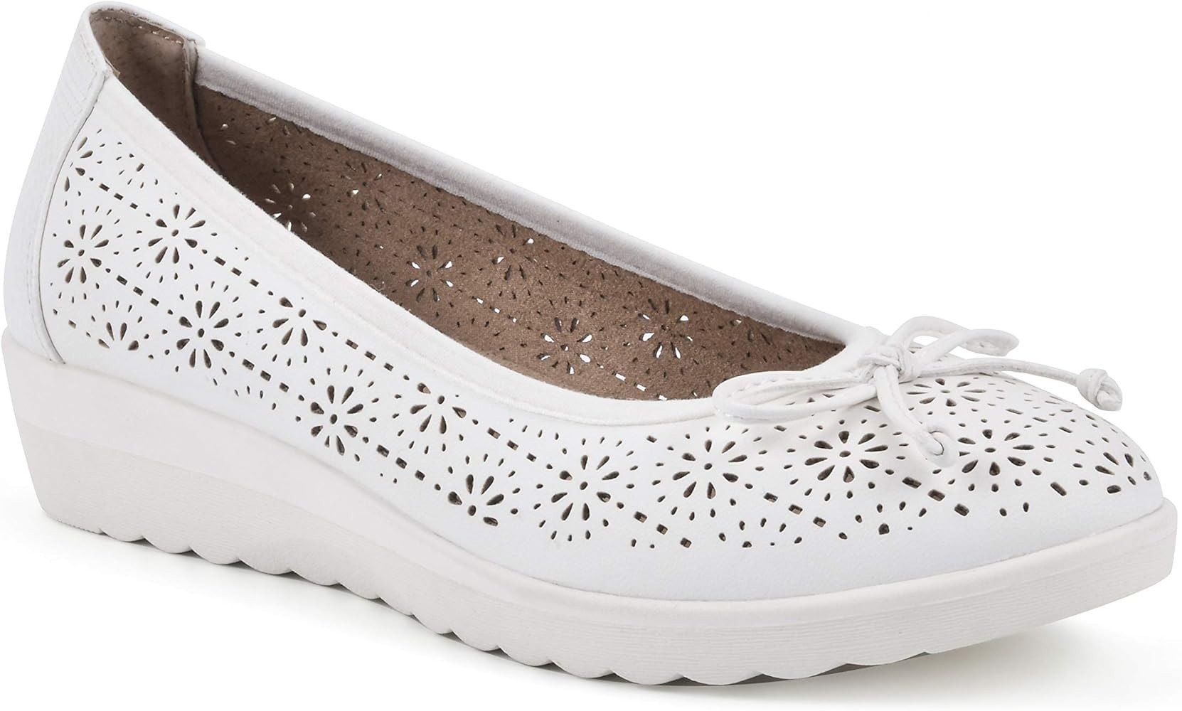 WHITE MOUNTAIN Shoes Surprise Women's Ballet Flat, Offwhite/Smooth, 8.5 M | Amazon (US)
