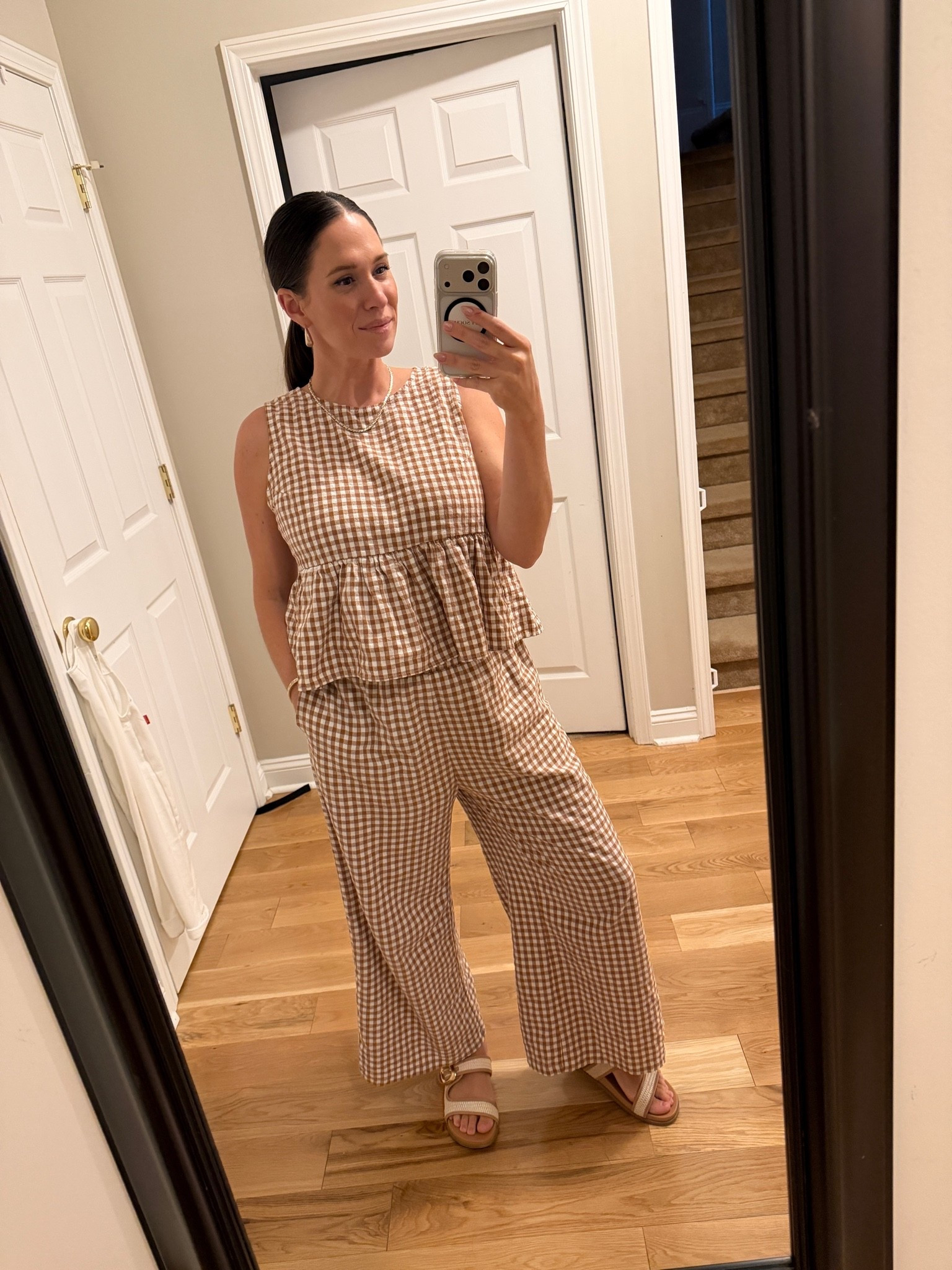 The set and sandals I have been wearing on repeat AND as separates.  Wearing a L.

#LTKootd #LTKBump #LTKMidsize