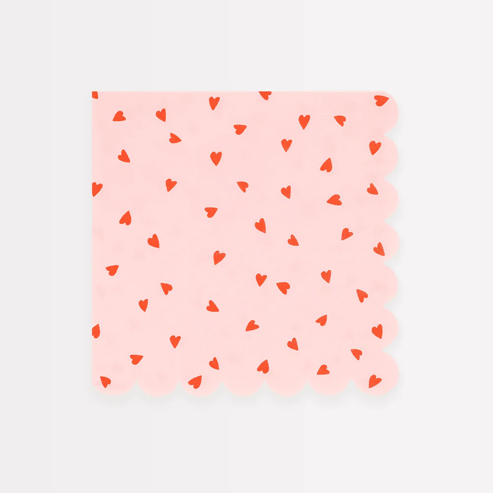 Meri Meri Heart Pattern Large Napkins | Shop Sweet Lulu