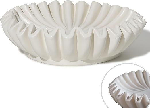 Nico Curvy Decorative Bowl Fluted Vase Home Decor Accents for Living Room Styling Coffee Table St... | Amazon (US)