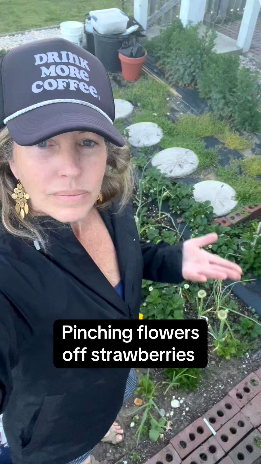 Pinching off the first flowers on strawberry plants early in the season can feel wrong — but it’s one of the best moves you can make for a stronger harvest later 🍓

Here’s why:

🌱 1. Stronger Root Development

When you remove early flowers, the plant redirects energy into building a deeper, stronger root system instead of producing fruit too soon.
Stronger roots = healthier plants all season.

🍃 2. Bigger, Healthier Plants

Without the stress of early fruiting, the plant focuses on leaf and crown growth. This leads to:
	•	More vigorous plants
	•	Better photosynthesis
	•	Higher long-term productivity

🍓 3. Larger, Better-Tasting Berries

Plants that establish first often produce:
	•	Bigger berries
	•	Sweeter fruit
	•	More consistent yields

📈 4. Higher Total Yield (Especially for June-Bearing Varieties)

For June-bearing strawberries, removing blossoms the first 4–6 weeks after planting often results in a significantly heavier crop the following season.

🌼 5. Reduced Early Plant Stress

Early fruiting can exhaust young plants. Pinching flowers:
	•	Reduces transplant shock
	•	Helps first-year plants survive hot weather better
	•	Improves longevity

⸻

⚠️ Important Note
	•	June-bearing strawberries: Definitely pinch flowers the first year after planting.
	•	Everbearing or day-neutral varieties: Pinch early flowers for the first few weeks, then allow fruiting so you still get a harvest the same season.


#LTKSeasonal #LTKdayinmylife #LTKfoodie