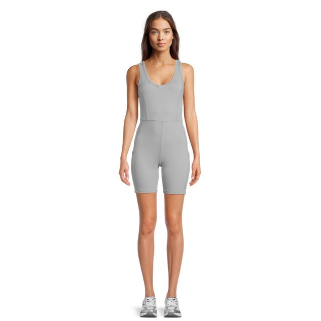 No Boundaries Juniors Sleeveless Scoop Neck Knit Romper, Sizes XS-XXXL - Walmart.com | Walmart (US)