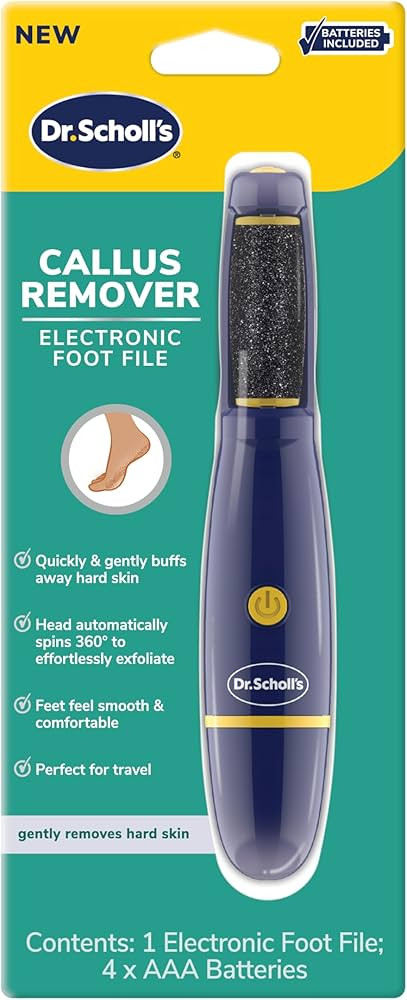 Dr. Scholl's Callus Remover Electronic Foot File, Electric Hard Skin Removal for Feet, Effortless... | Amazon (US)