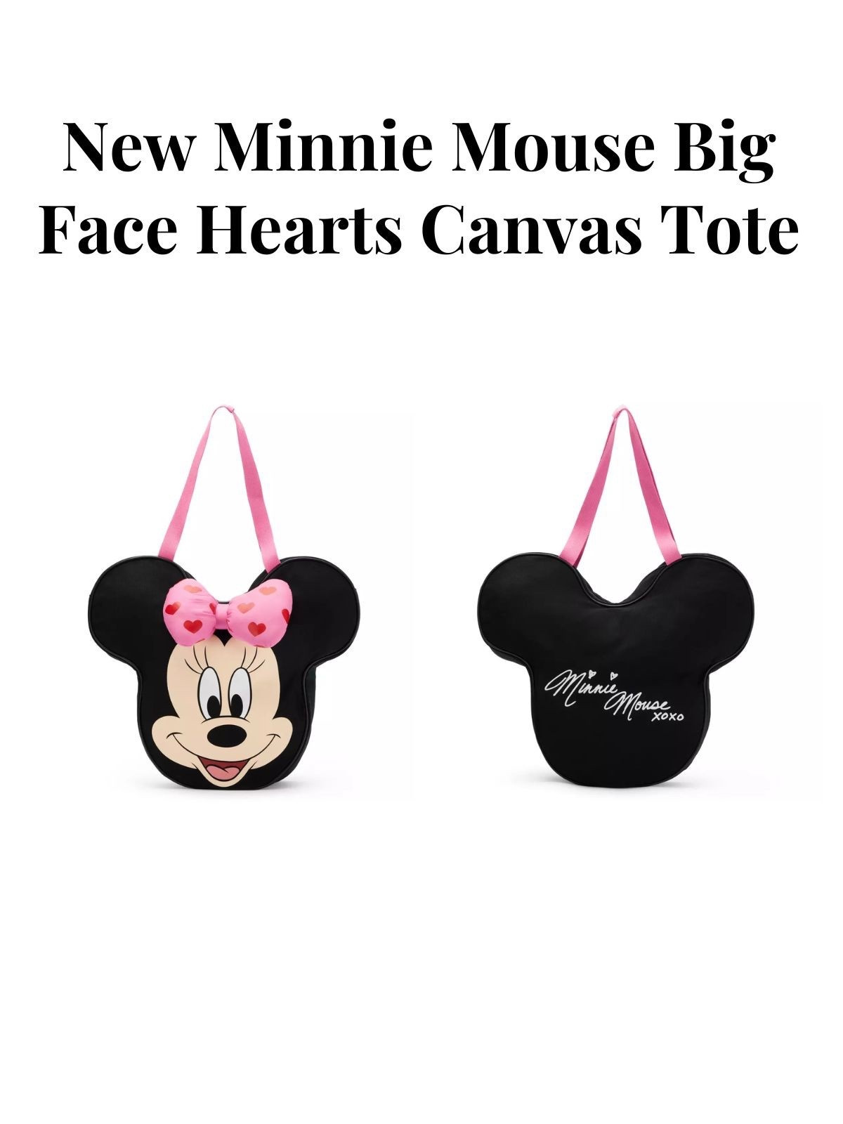 New Minnie Mouse big face hearts canvas tote 

#LTKTravel #LTKFindsUnder100