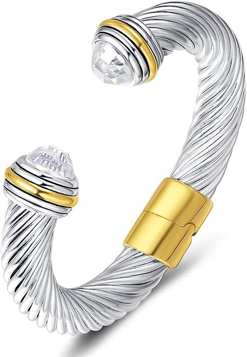 UNY Cuff Antique Wire Charms Women Vintage Trendy Fashion Designer Inspired Unique Bracelets Bang... | Amazon (US)