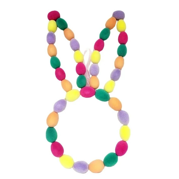 Easter Multicolor Egg Bunny Wreath, 29 in x 15 in, by Way To Celebrate | Walmart (US)