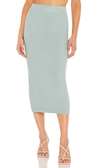 Rib Skirt in Glacier | Revolve Clothing (Global)
