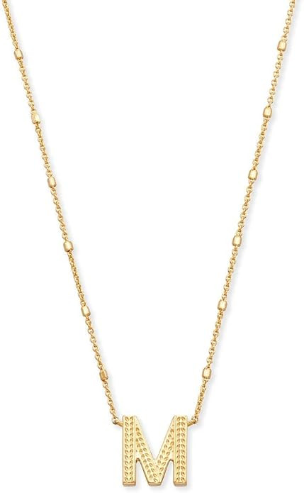 Kendra Scott Letters A-Z Pendant Necklace for Women, Fashion Jewelry, 14k Gold-Plated Brass | Amazon (US)