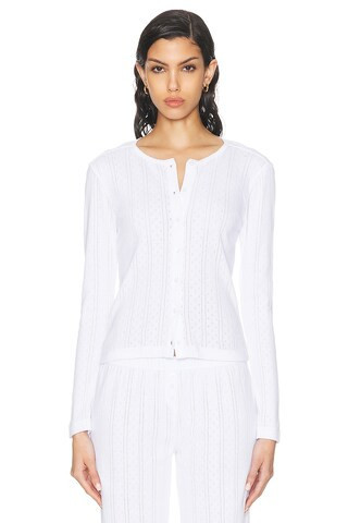 Cou Cou Intimates CARDIGAN in Weiß - White. Size XS (also in M). | FWRD 