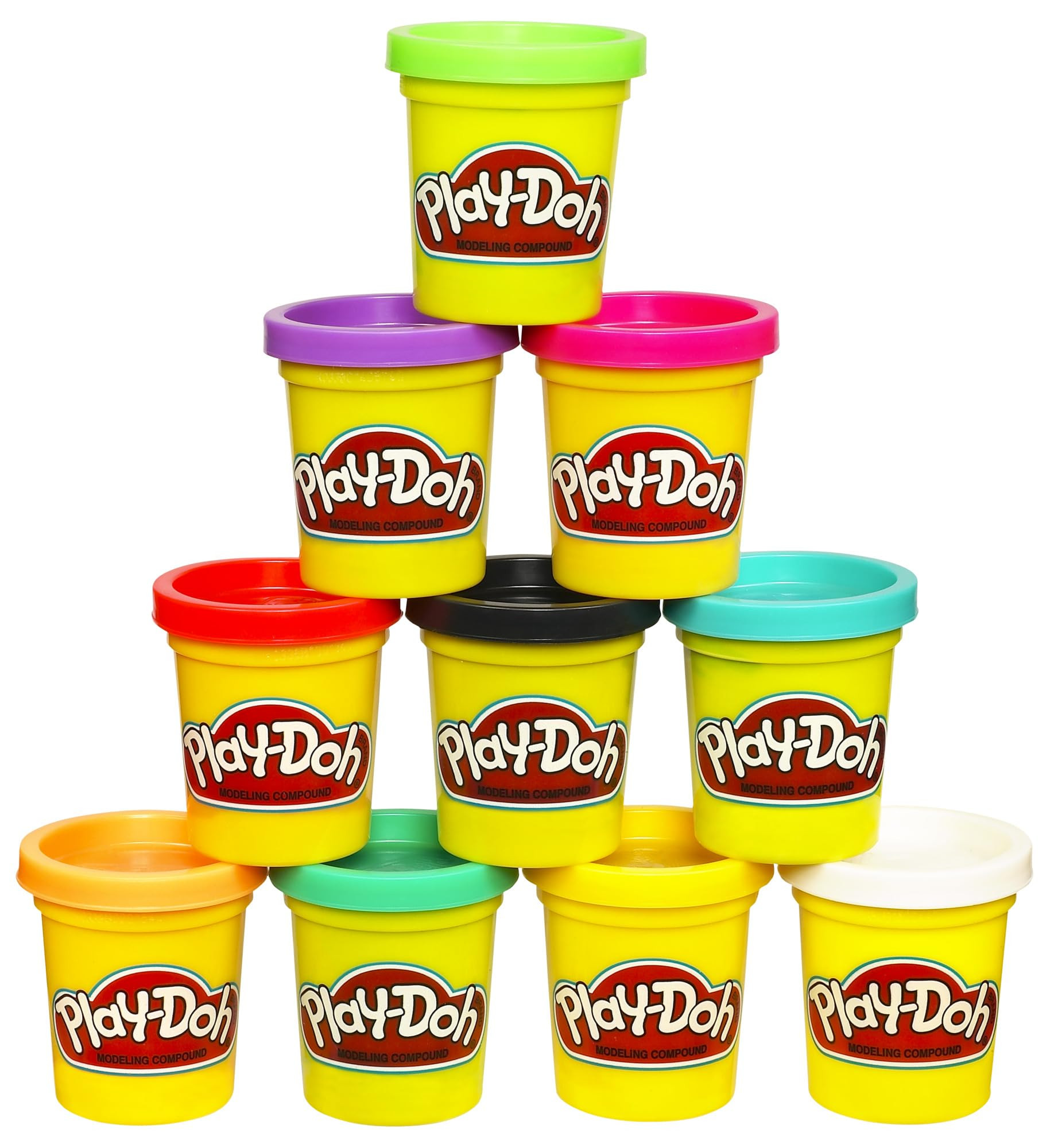 Play Doh Modeling Compound 10-Pack Case of Assorted Colors, Non-Toxic 2 oz. Cans, Christmas Stock... | Amazon (US)