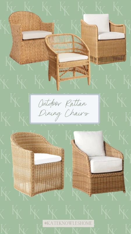 Outdoor rattan dining chairs, patio dining chair, outdoor dining chairs, mcgee and co, Serena and Lily, wayfair, world market, outdoor furniture 

#LTKSeasonal #LTKhome #LTKsalealert