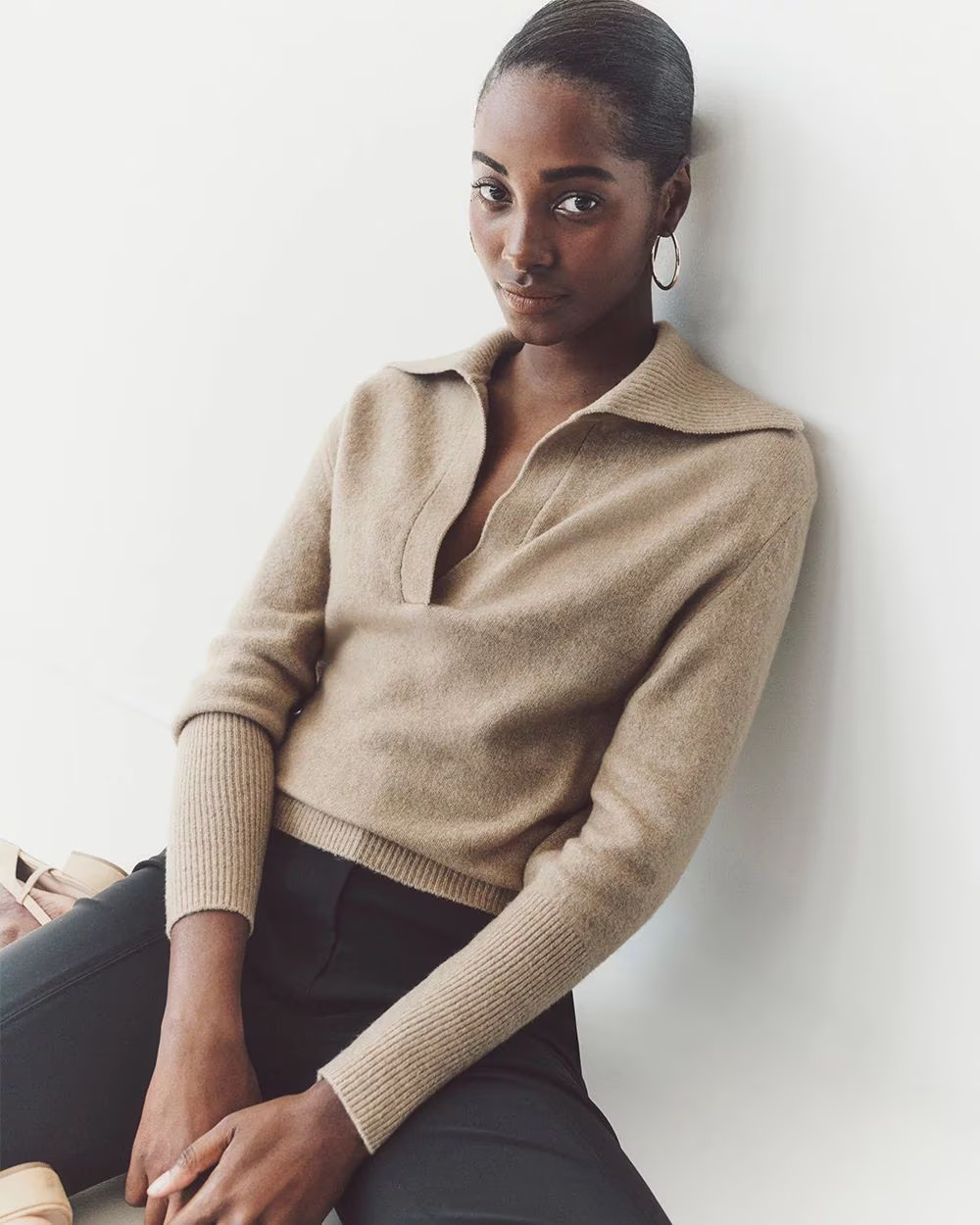 Wide Collar Pullover Sweater | White House Black Market