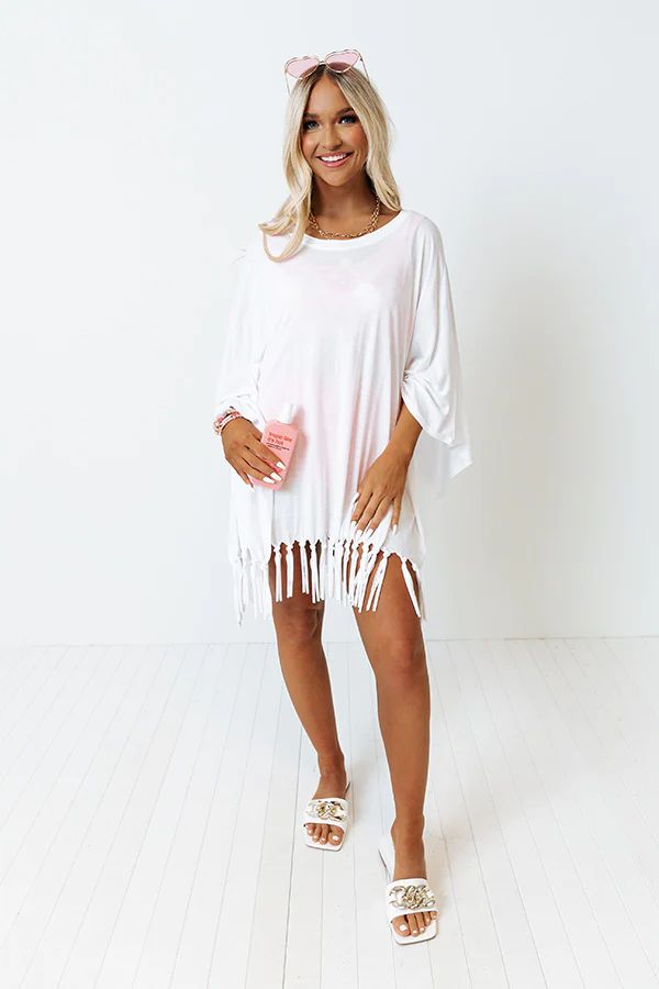 Afternoon Sail Swimsuit Cover Up in White | Impressions Online Boutique