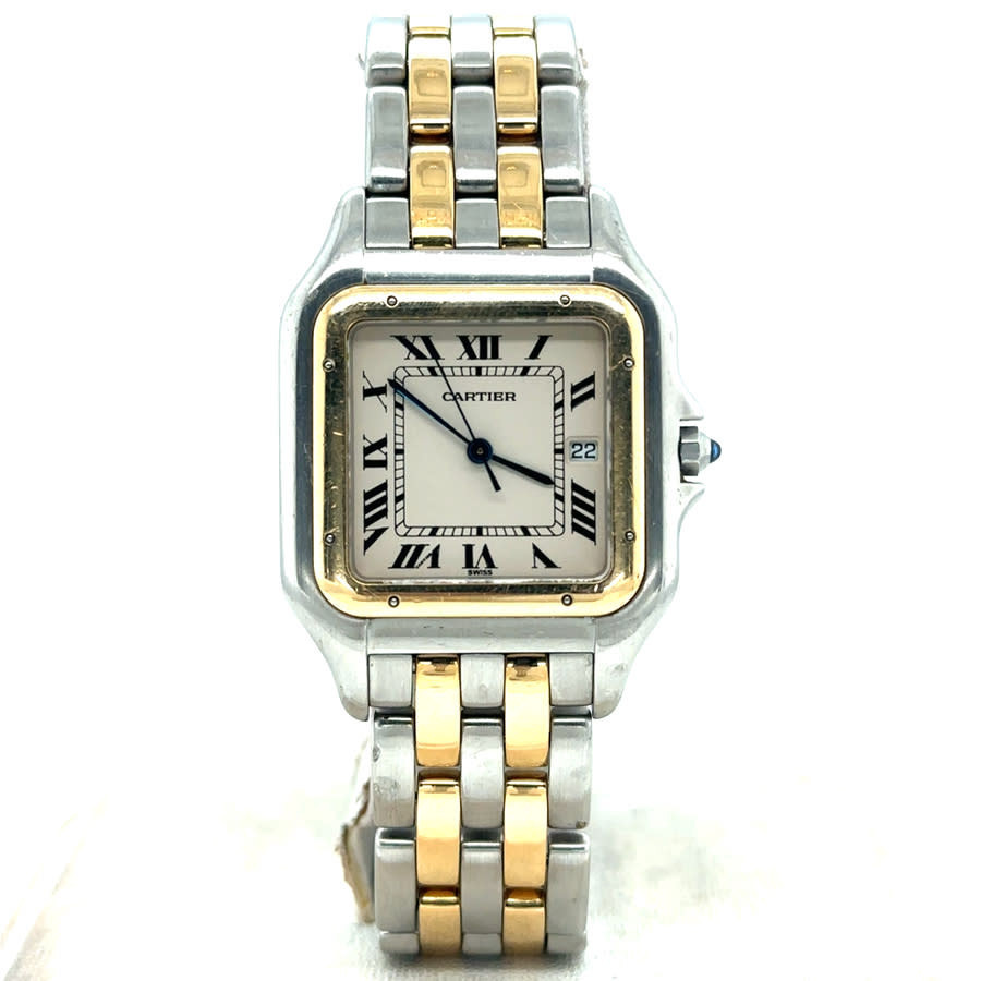 Pre-owned Cartier Panthere Quartz Silver Dial Unisex Watch 187957 | Jomashop.com & JomaDeals.com