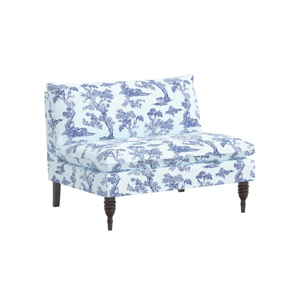 Red from Scalamandre Crafted by Cloth & Company Concord Settee in Pattern | Wayfair North America