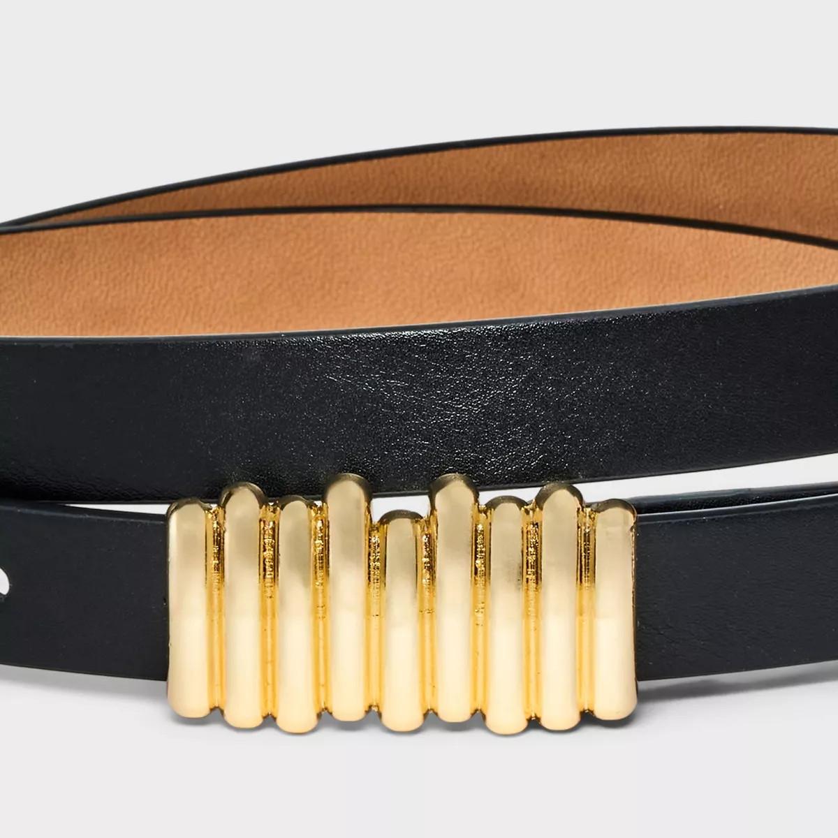 Women's Long Square Peg Buckle Belt - A New Day™ Black XL | Target
