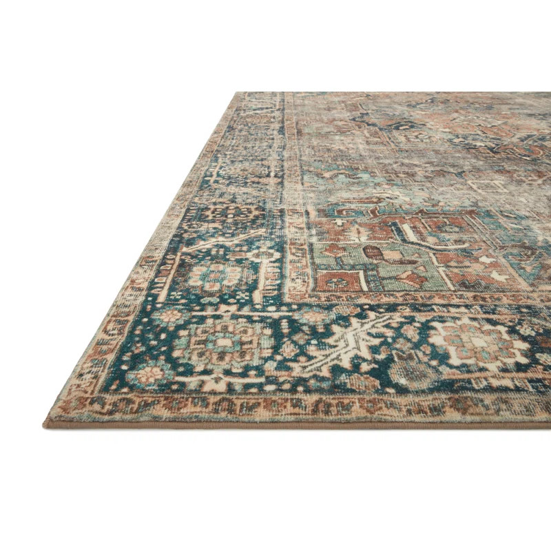 Loloi II Loloi Margot Terracotta / Lagoon Area Rug feat. Cloudpile & Reviews | Wayfair | Wayfair North America