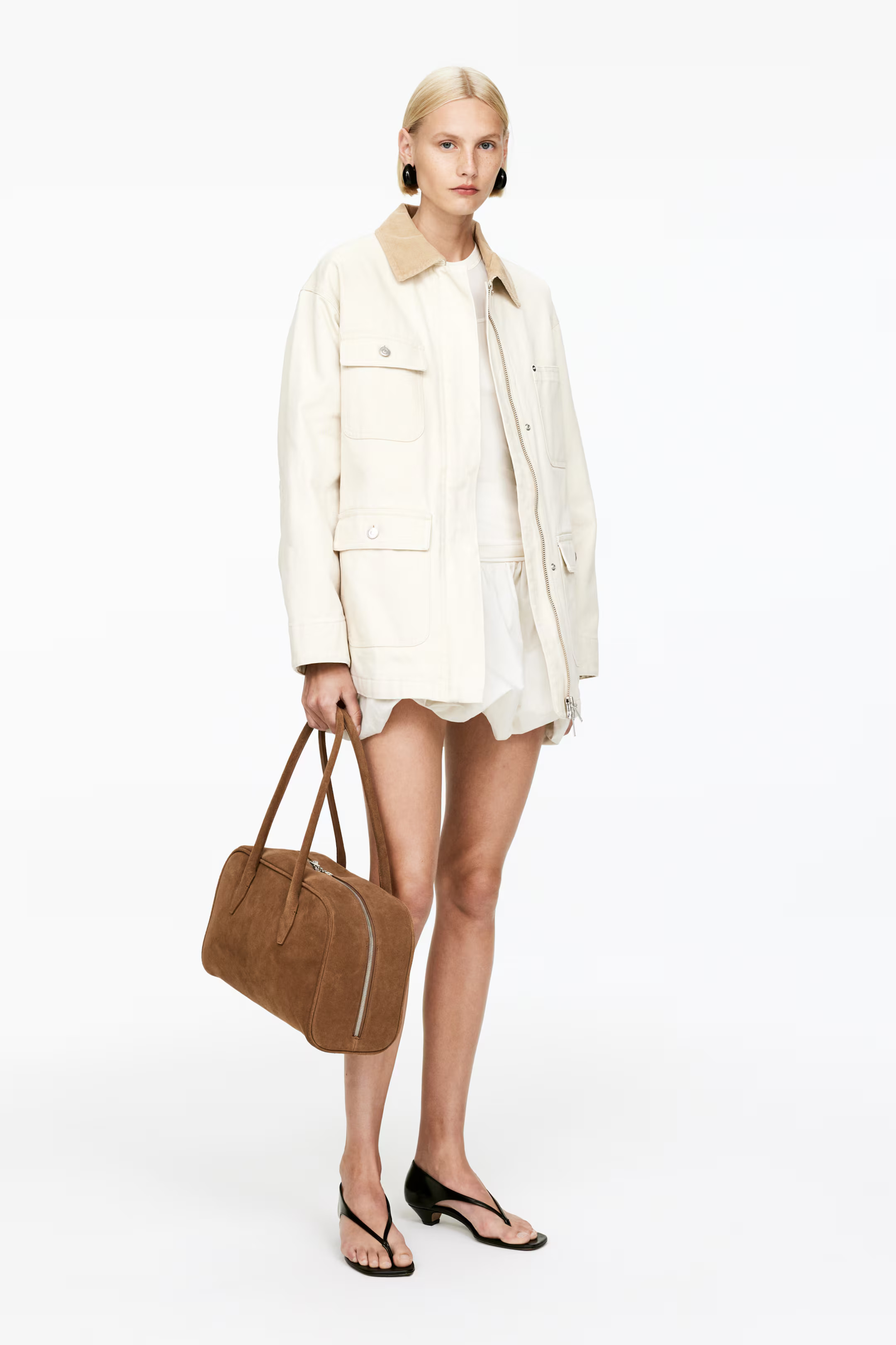 Bowlingtasche aus Veloursleder | H&M (DE, AT, CH, NL, FI)