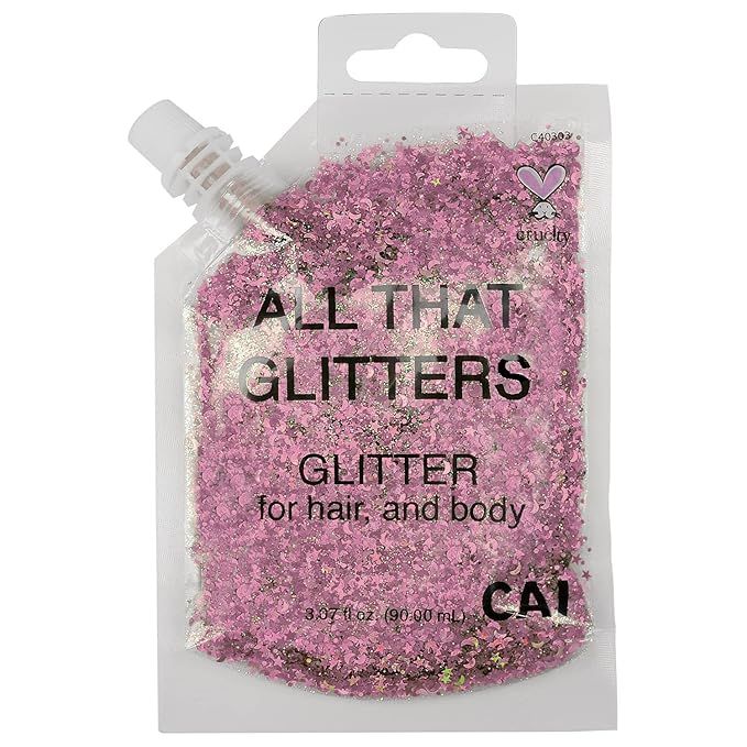 CAI BEAUTY NYC Pink Glitter | Easy to Apply, Easy to Remove Chunky Glitter for Body, Face and Hai... | Amazon (US)